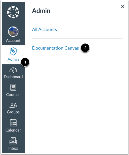 Screenshot of Admin Dashboard in Canvas