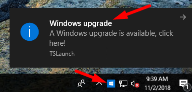 Windows 10 upgrade reminder