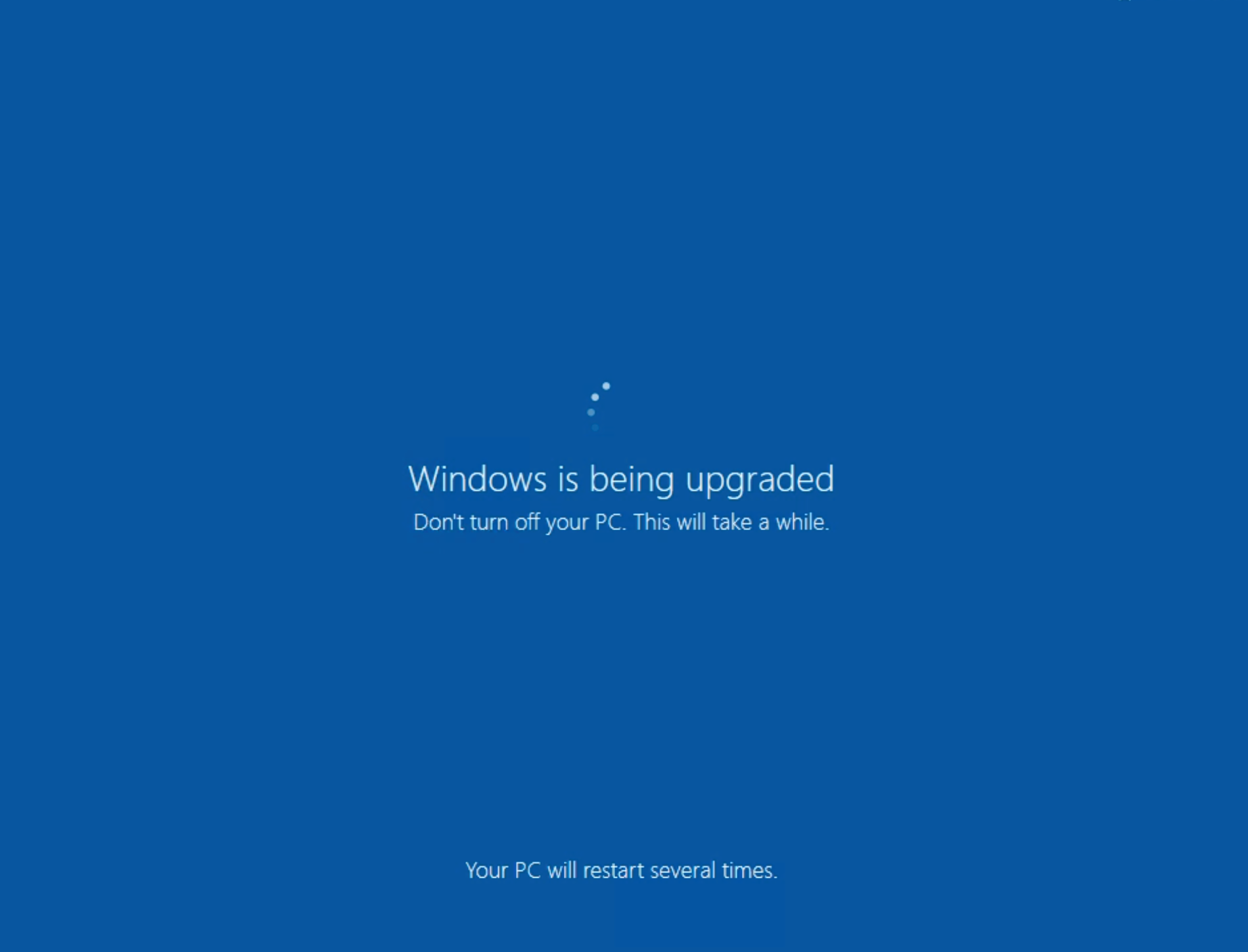Windows 10 Upgrade Splash Screen