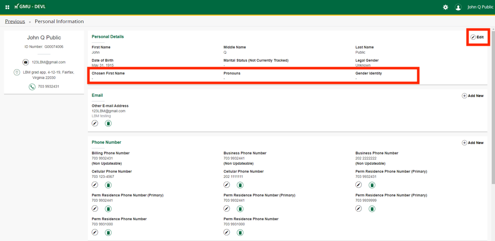 chosen name and gener designation