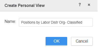 MicroStrategy Personal View Dossier Step 3 click ok to save