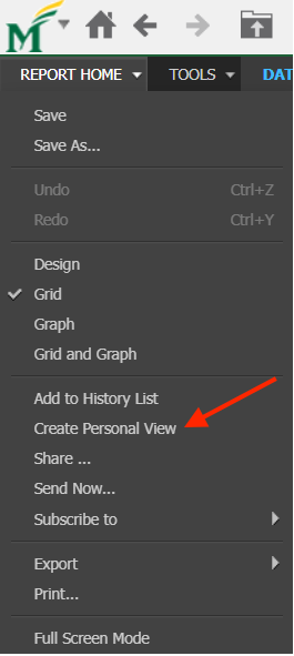 MicroStrategy Personal View Step 2