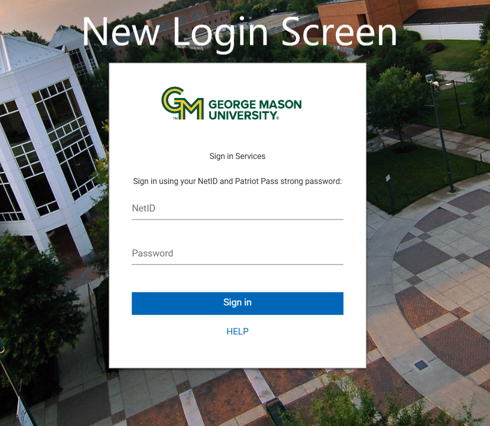 New Login Screen