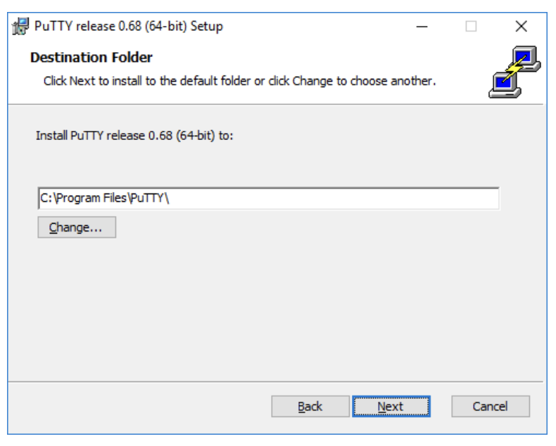 Putty Destination location