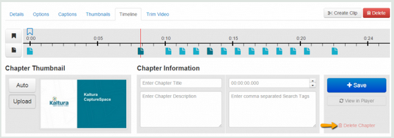 Chapter Cue Point InformationChapter Cue Point Information
