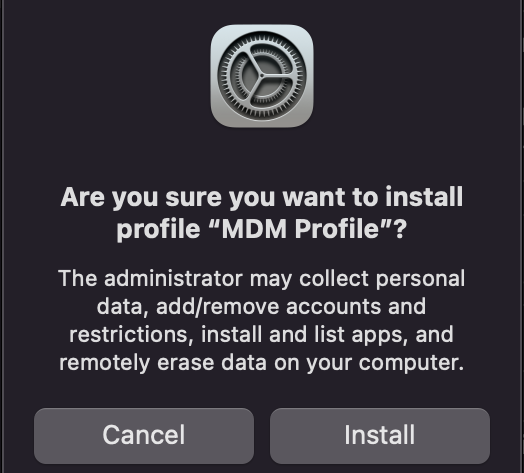 MDM Profile Verified