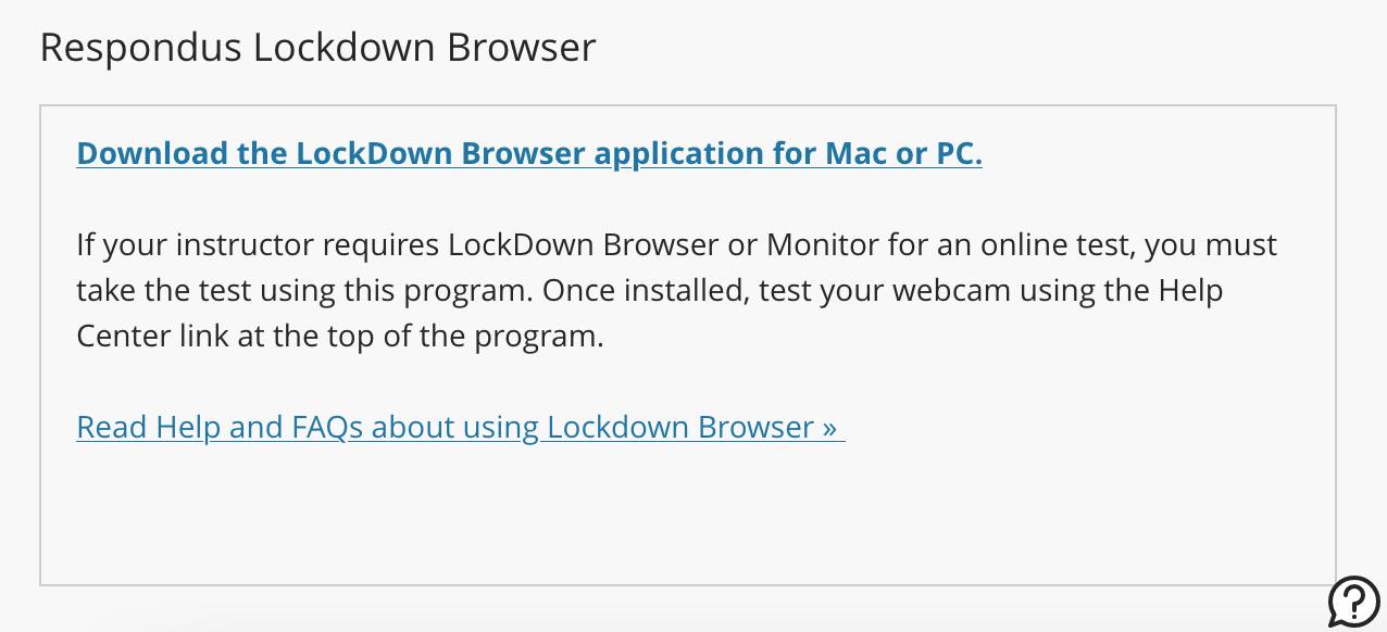 respondus lockdown browser update