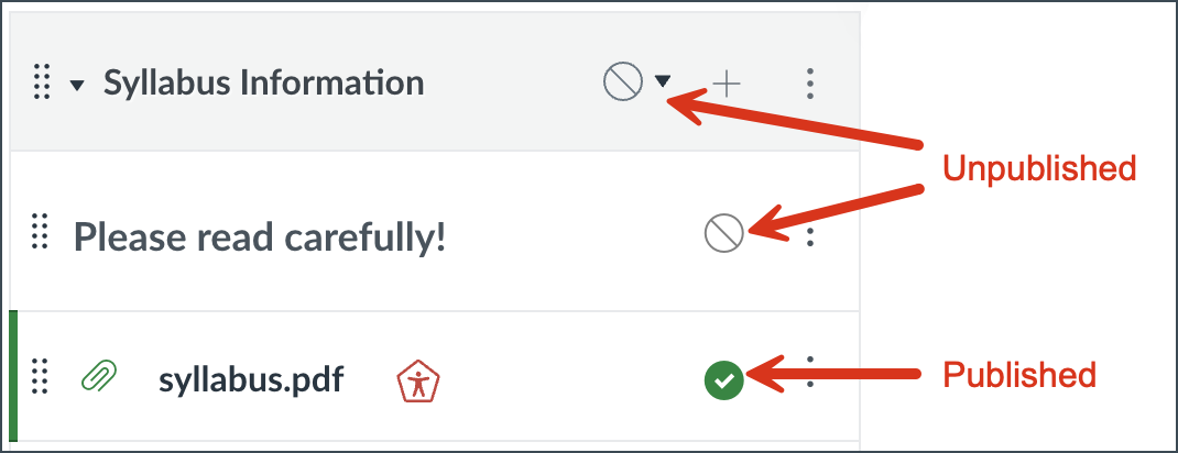 Publish Module Content