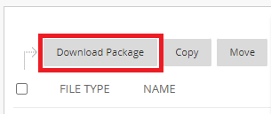 Download Package button in Content Collection