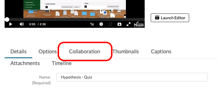 Collab tab