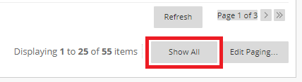 Show All button in Content Collection